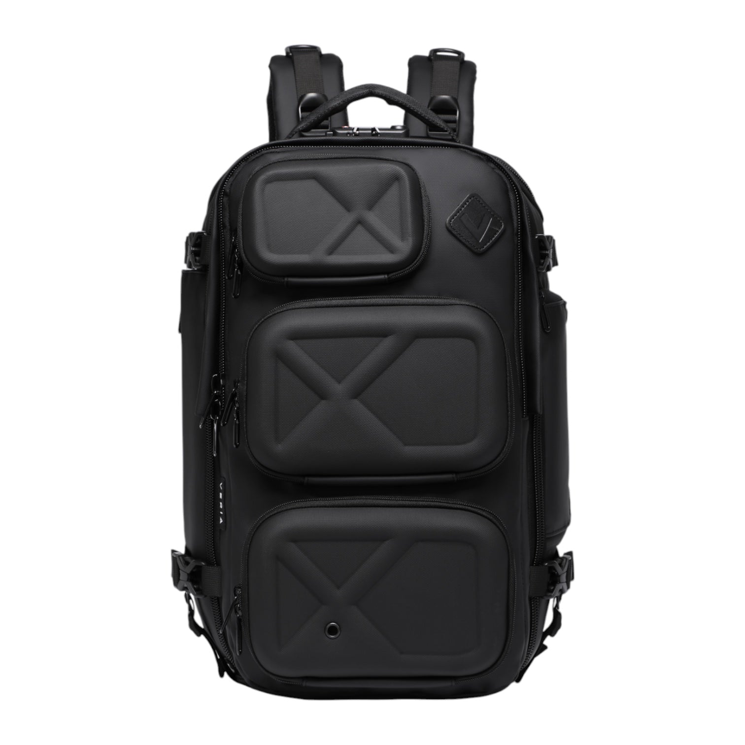 Veria Travel Savvy Sleek 35 L Backpack in Black – Expandable Carry-On with Anti-Theft Lock and Laptop Compartment Veria Travel Savvy Sleek 35 L Backpack in Black – Expandable Carry-On with Anti-Theft Lock and Laptop Compartment