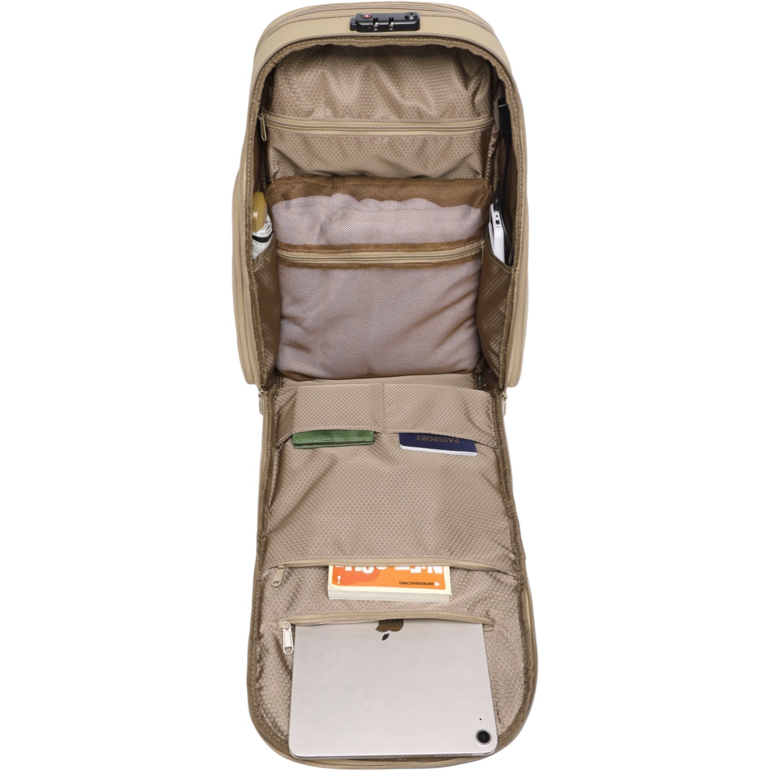 backpack padded laptop compartment The Backpack — 35L Structured Carry-On with TPU Waterproof Shell, TSA Lock & 17" Laptop Sleeve