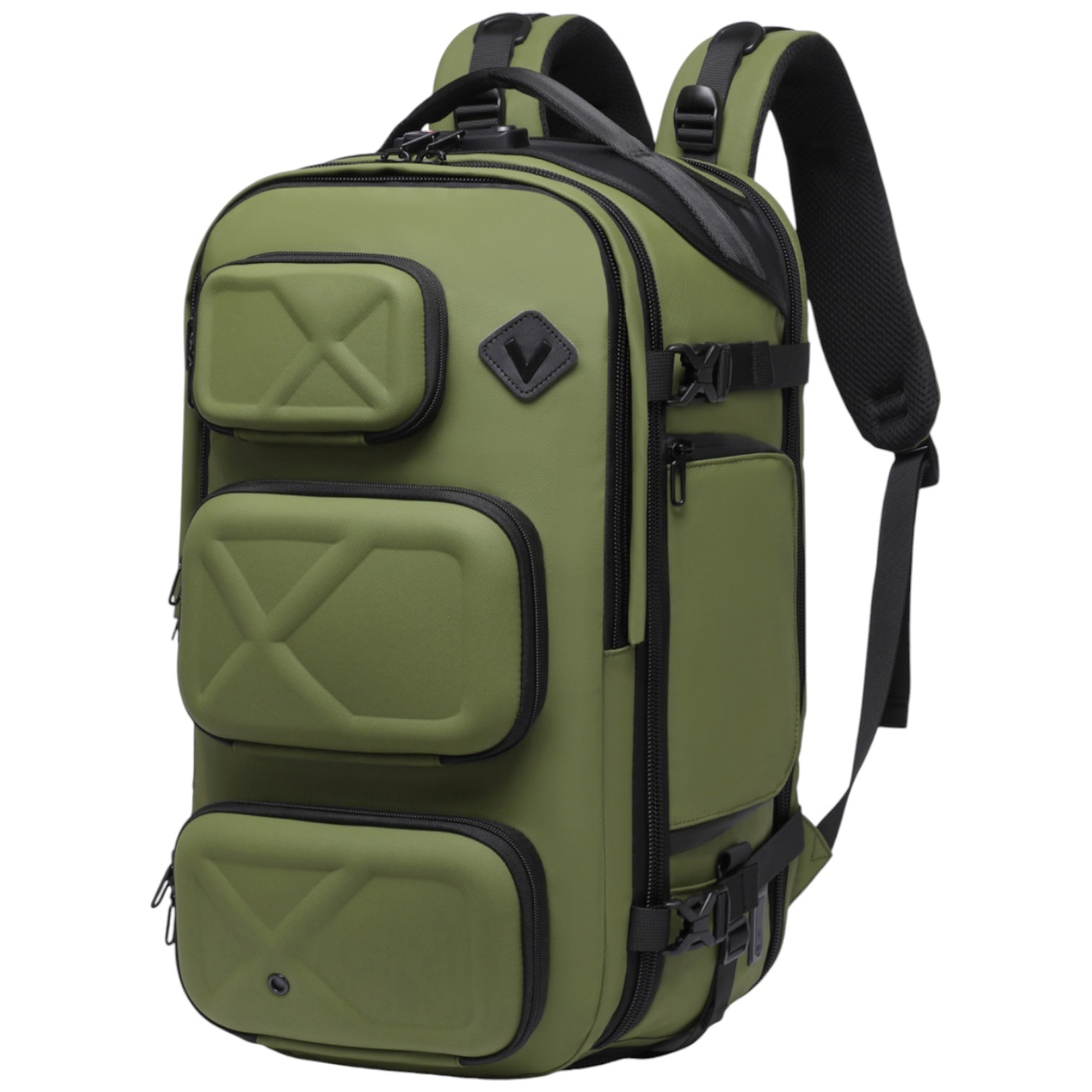 VERIA Savvy SLEEK — 35L/20L Modular Travel Backpack with Camera Dividers, 17.3